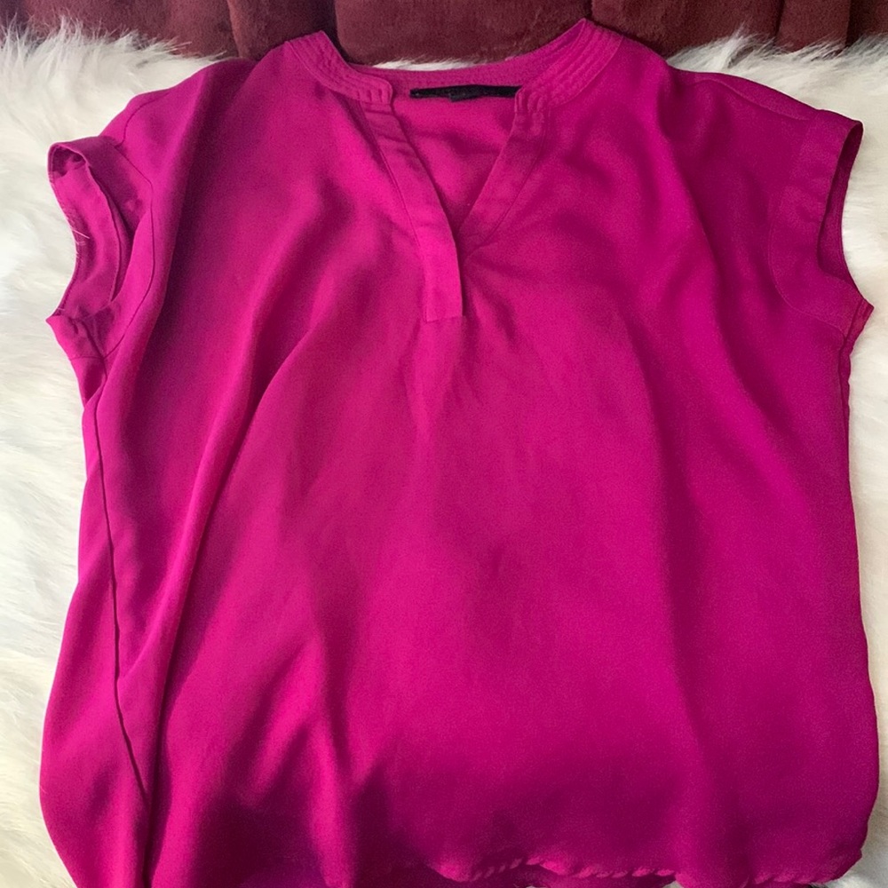 Hot pink small work blouse